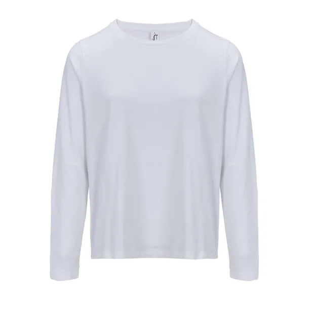 SOL'S MONARCH WOMEN LONG SLEEVE T-SHIRT WITH ROUND NECK - SOL'S White