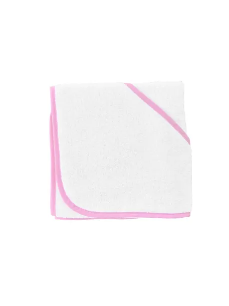 OLIMA ručnik za bebe s kapuljačom - Olima Bijela Light Pink