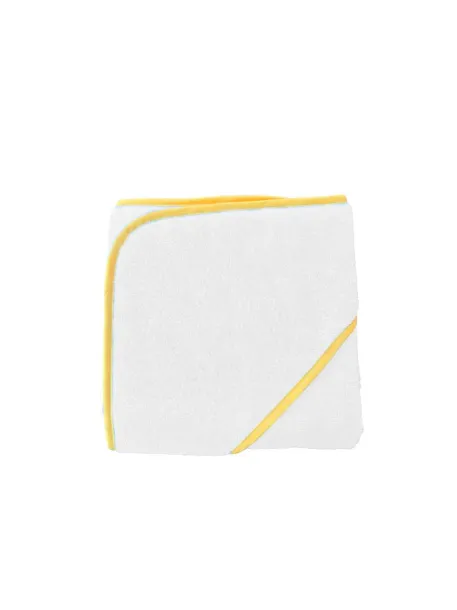 OLIMA ručnik za bebe s kapuljačom - Olima Bijela Light Yellow