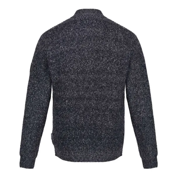 SOLOMON pleteni pulover s patentnim zatvaračem na vratu, 545 g/m² - Regatta Navy Marl
