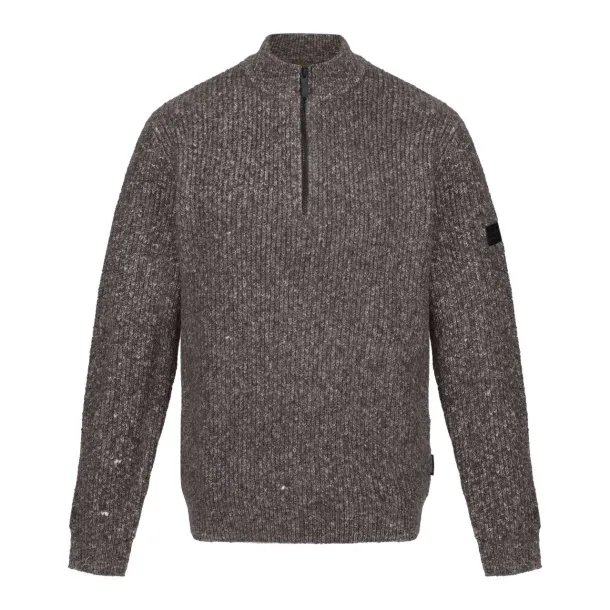 SOLOMON pleteni pulover s patentnim zatvaračem na vratu, 545 g/m² - Regatta Seal Grey