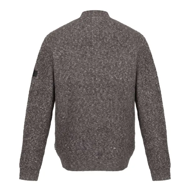 SOLOMON ZIP-NECK KNITTED PULLOVER - Regatta Seal Grey