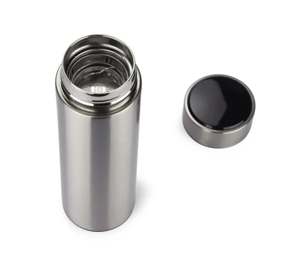 LEDIKT Thermal bottle with thermometer  500 ml srebrny