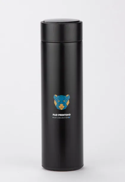 LEDIKT Thermal bottle with thermometer  500 ml BLACK