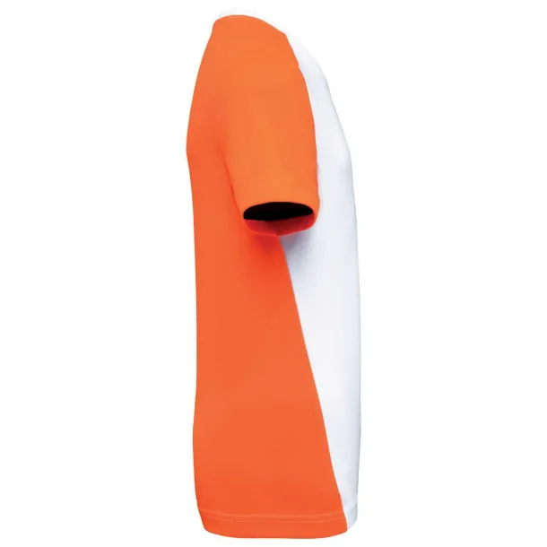  Muška eko sportska majica s dvobojnim dizajnom - Proact Bijela Fluorescent Orange