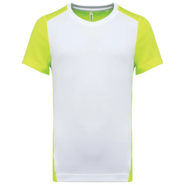  Muška eko sportska majica s dvobojnim dizajnom - Proact Bijela Fluorescent Yellow