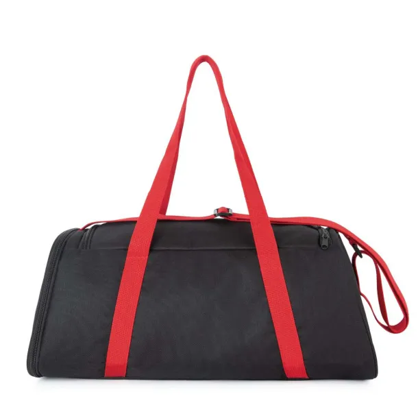  SPORTS BAG WITH SHOES HOLDER COMPARTMENT - Kimood Black Red