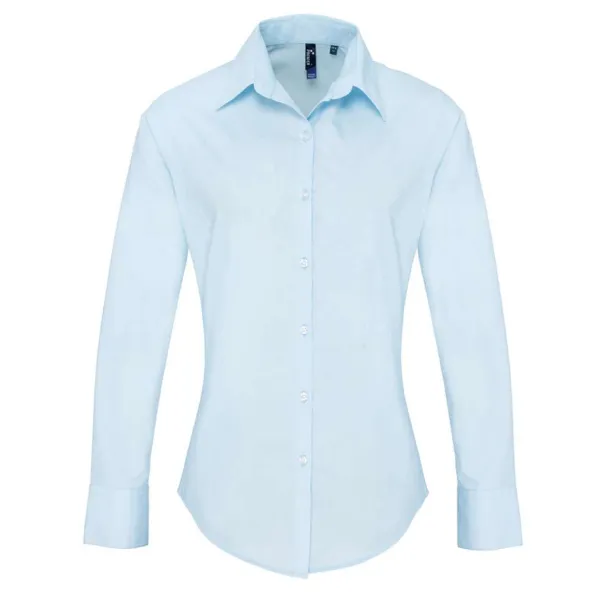  WOMEN'S POPLIN SUPREME LONG SLEEVE SHIRT - Premier Light Blue