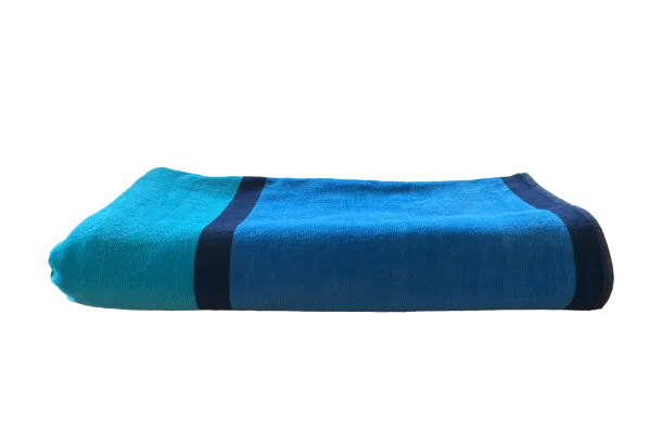 OLIMA „TURQUOISE WAVE” ručnik za plažu od velura, 450 g/m2 - Olima Multicolour #9adbe8