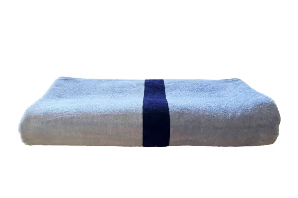 OLIMA „BLUE WAVE” BEACH VELOUR TOWEL - Olima Multicolour Dark Navy