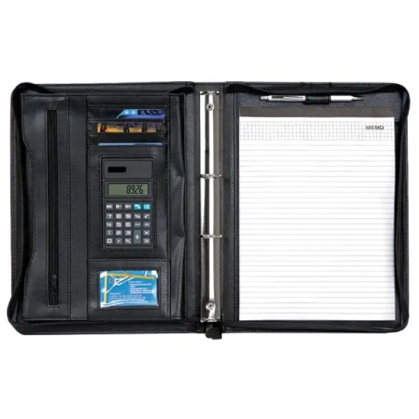 VICENZA document map with zipper Black