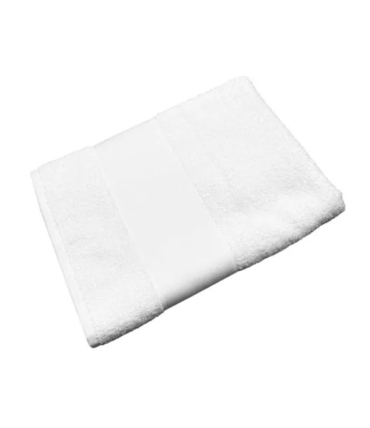  OLIMA TOWEL WITH SUBLIMATION BORDURE - 400 g/m² - Olima White