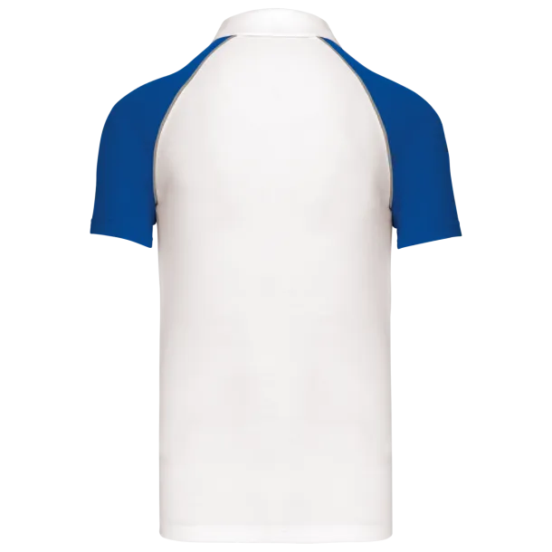 BASEBALL Polo majica kratkih rukava - Kariban Bijela Kraljevski plava