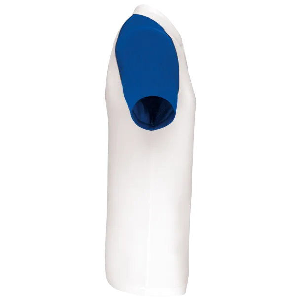 BASEBALL Polo majica kratkih rukava - Kariban Bijela Kraljevski plava