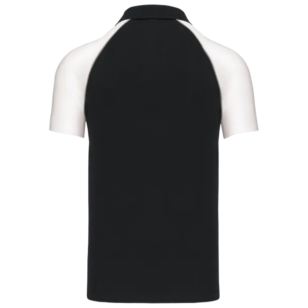 BASEBALL Polo majica kratkih rukava - Kariban Crna Bijela
