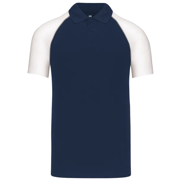 BASEBALL Polo majica kratkih rukava, 200 g/m2 - Kariban Mornarsko plava Bijela