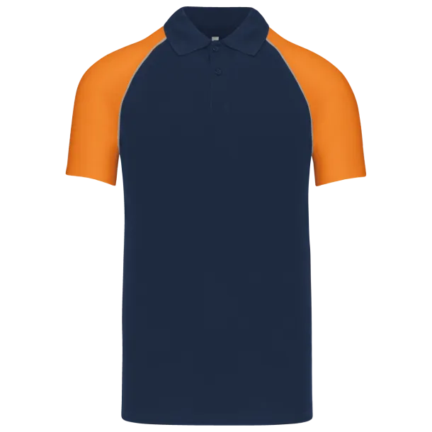 BASEBALL Polo majica kratkih rukava, 200 g/m2 - Kariban Mornarsko plava Bijela