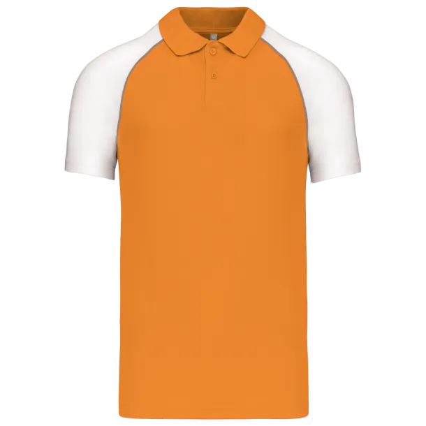 BASEBALL Polo majica kratkih rukava, 200 g/m2 - Kariban Narančasta Bijela