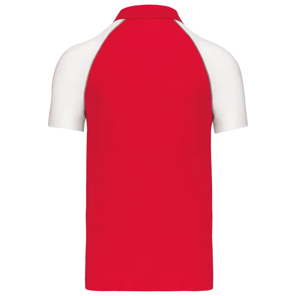 BASEBALL Polo majica kratkih rukava - Kariban Crvena Bijela