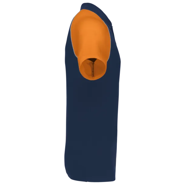 BASEBALL SHORT-SLEEVED POLO SHIRT - Kariban Navy Orange