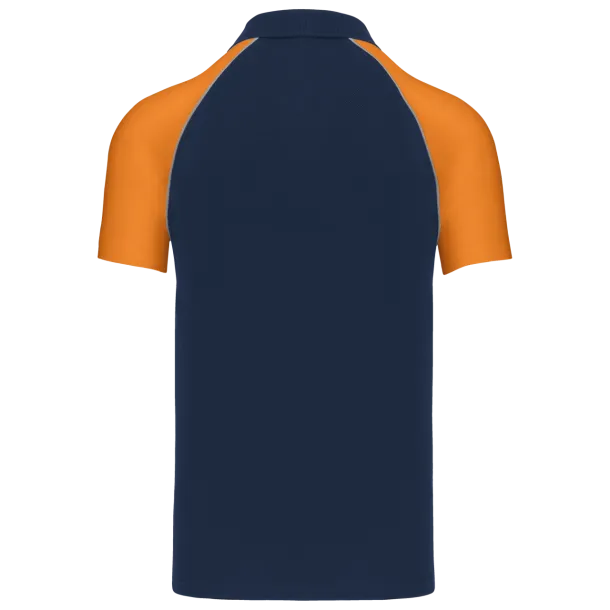 BASEBALL SHORT-SLEEVED POLO SHIRT - Kariban Navy Orange