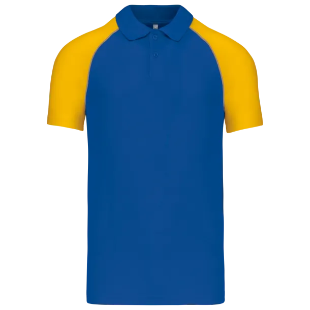 BASEBALL Polo majica kratkih rukava, 200 g/m2 - Kariban Kraljevski plava Žuta