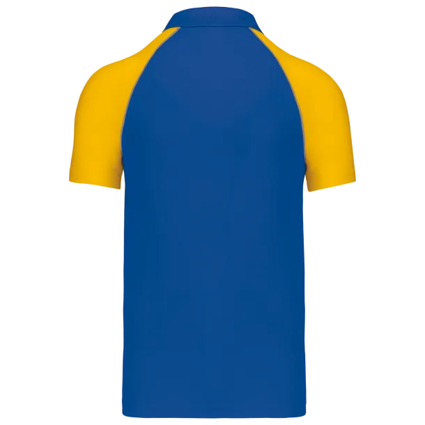 BASEBALL SHORT-SLEEVED POLO SHIRT - Kariban Royal blue Yellow