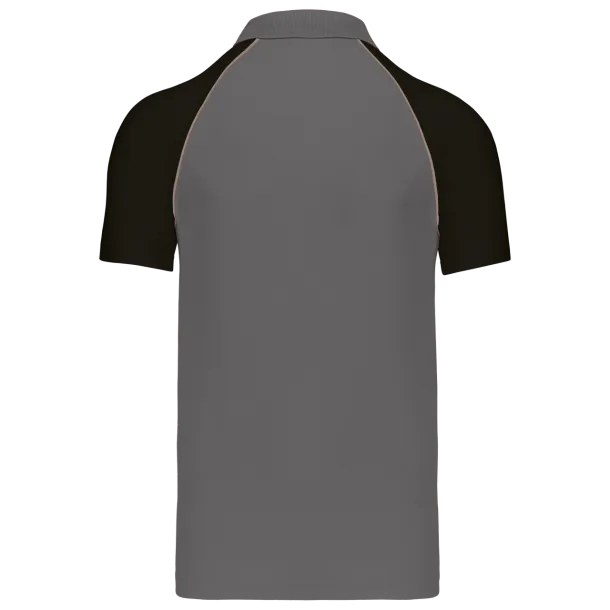 BASEBALL Polo majica kratkih rukava - Kariban Slate Grey Crna