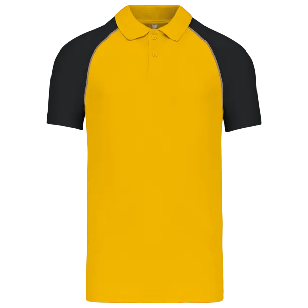 BASEBALL SHORT-SLEEVED POLO SHIRT - Kariban Yellow Black