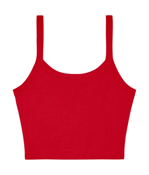  Women's Micro Rib Spaghetti Strap Tank - Bella+Canvas Solid Red Blend