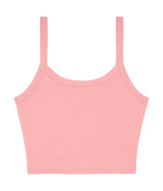  Ženski rebrasti top s tankim naramenicama - Bella+Canvas Solid Pink Blend