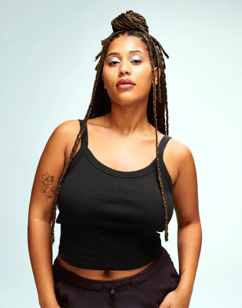  Women's Micro Rib Spaghetti Strap Tank - Bella+Canvas