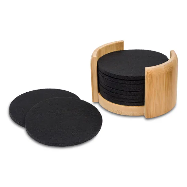 MAZZO RPET RPET felt coaster set Black