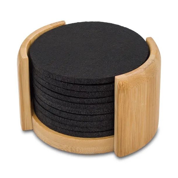 MAZZO RPET RPET felt coaster set Black