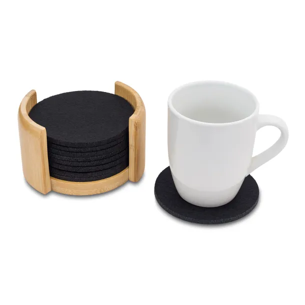 MAZZO RPET RPET felt coaster set Black
