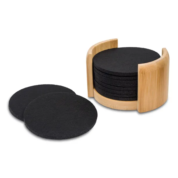 MAZZO RPET RPET felt coaster set Black