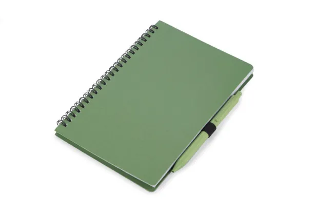 TRESA Notebook with pen  A5 Zelena