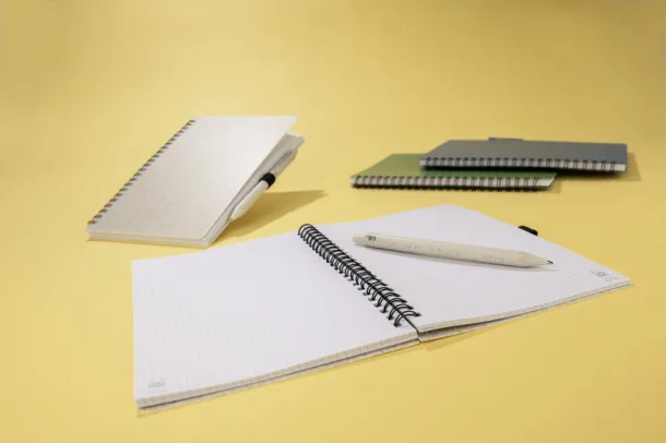 TRESA Notebook with pen  A5 - Russell  naturalny