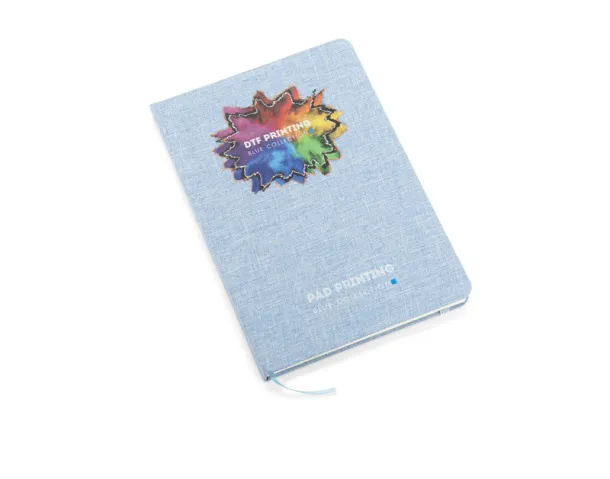 BIVELLO Recycled cotton notebook  A5 błękitny