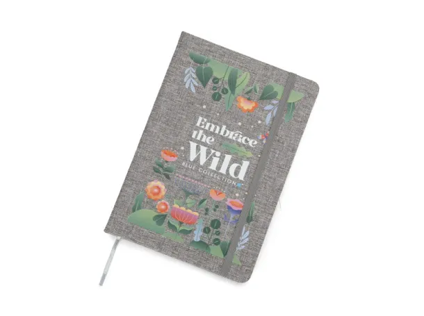 BIVELLO Recycled cotton notebook  A5 Siva
