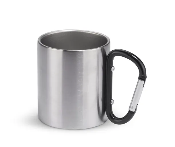 CAMPIC Mug with carabiner  200 ml Crna