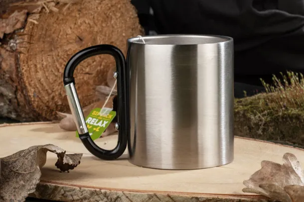 CAMPIC Mug with carabiner  200 ml Crna
