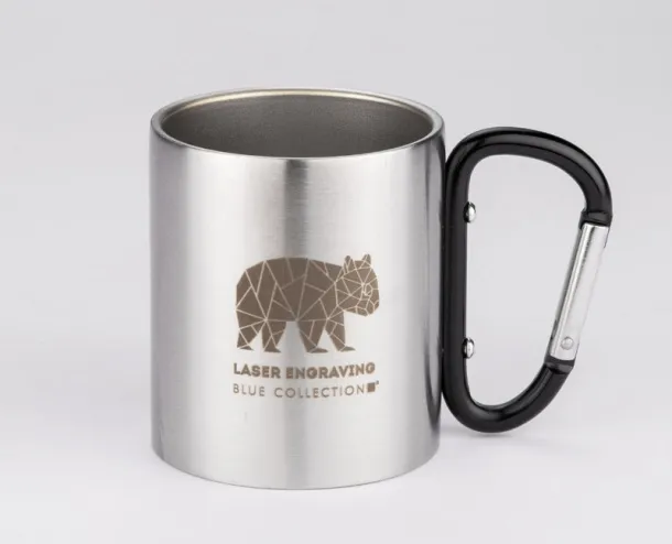 CAMPIC Mug with carabiner  200 ml Crna