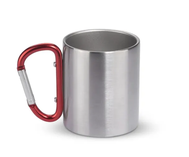 CAMPIC Mug with carabiner  200 ml czerwony