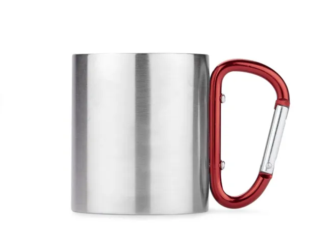 CAMPIC Mug with carabiner  200 ml czerwony
