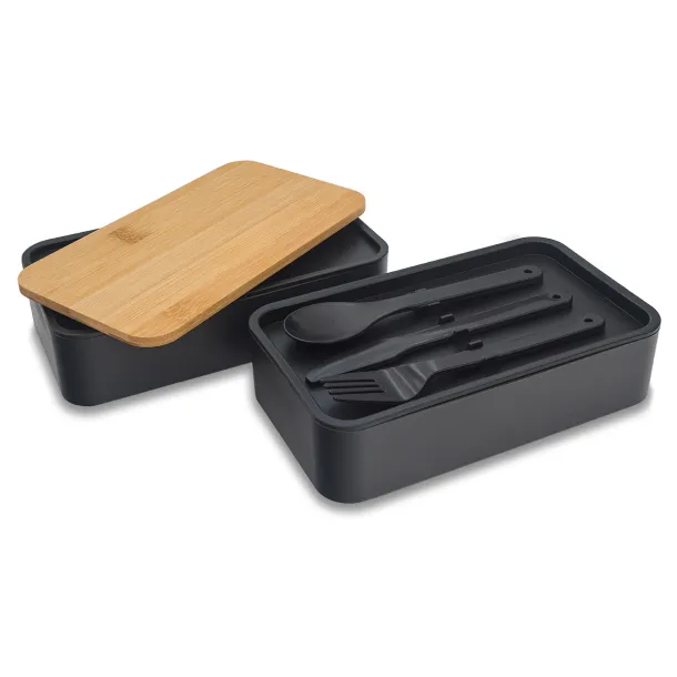 VICTOR double lunch box black Black