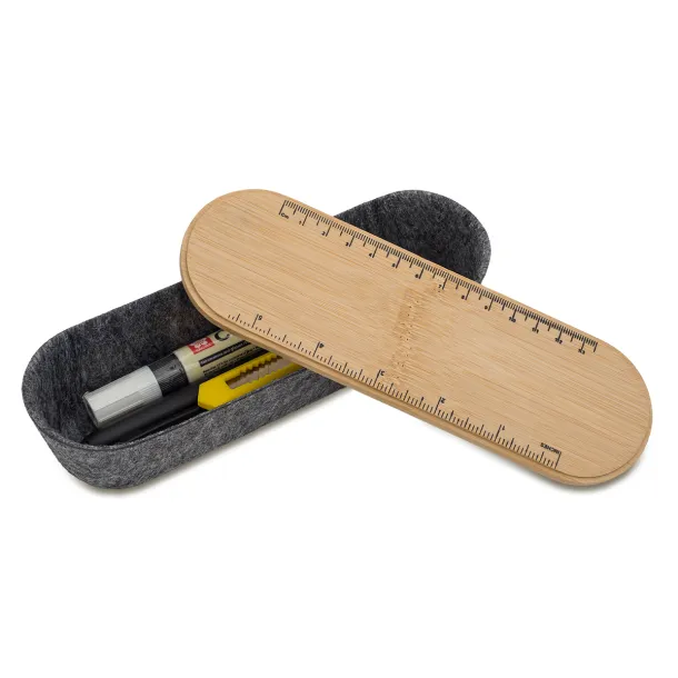 JESSE pencil case with phone holder Grey