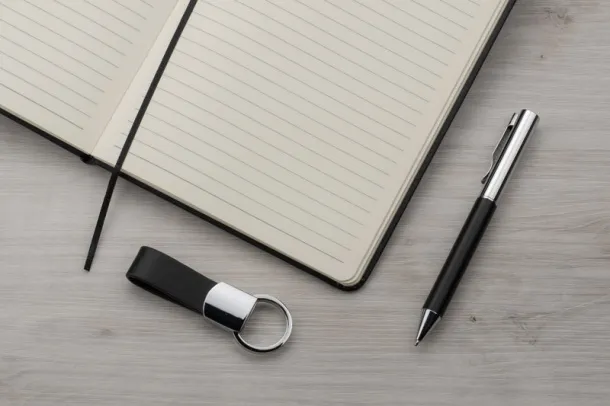 PROBIZ set notes, kemijska olovka i privjesak za ključeve Crna