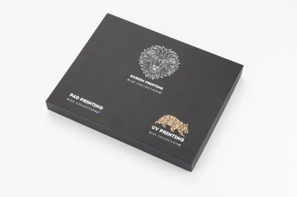 PROBIZ Notebook with pen and key ring set Crna