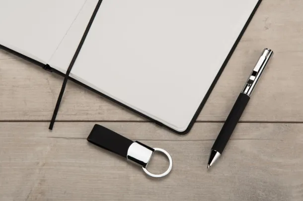 PROBIZ Notebook with pen and key ring set Crna